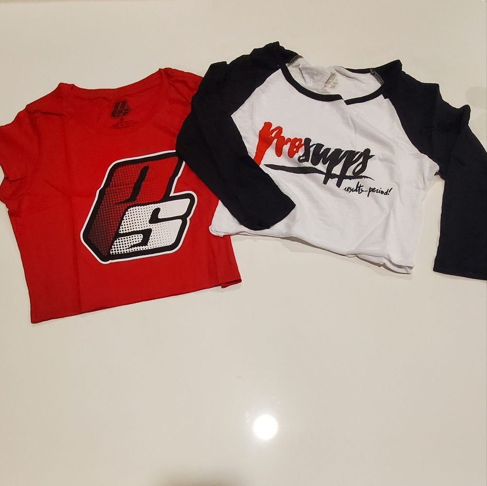 Set of 2 Crop Top By Prosupps Size Small